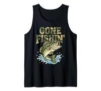 Gone Fishin’ Camouflage Bass Design Tank Top