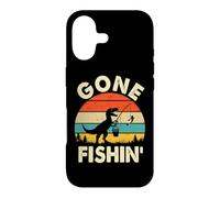 Gone Fishin' Funny Fishing Dinosaur Fisherman Child Kids Case for iPhone 17