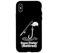 Gone Fishin Retired Relaxed Fishing Humor Design Case for iPhone X/XS