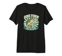 Gone Fishin Retro Bass Reel Big Catch Angler Tee Premium T-Shirt