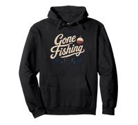 Gone Fishing Angler Lake River Outdoors Design Pullover Hoodie