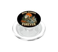 Gone Fishing Forever Vintage Ghost Halloween Fishing Humor PopSockets PopGrip for MagSafe