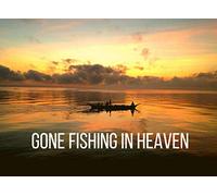 Gone Fishing In Heaven: Fisherman Memorial Guest Book - Sunset Cover for Funeral Service or Celebration of Life - Guestbook With Space for Name and ... Remembrance Book. A Keepsake For The Family.