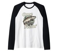 Gone Fishing Raglan Baseball Tee