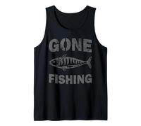 Gone Fishing Retro Distressed Funny Angler Tank Top