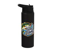 Gone Fishing Stainless Steel Insulated Water Bottle