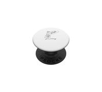 Gone Fishing Trout Line Art Minimalist Angler Gift PopSockets Adhesive PopGrip