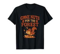 Gone Nuts for the Forest Autumn Squirrel Graphic T-Shirt