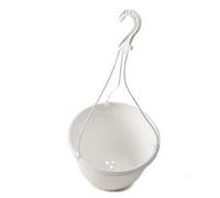 Gone Potty 10 X 5L / 25CM White Plastic Hanging Baskets/Planters