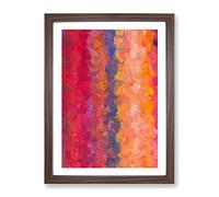 Gone To Heaven Abstract Framed Print for Living Room Bedroom Home Office Décor, Wall Art Picture Ready to Hang, Walnut A2 Frame (64 x 46 cm)