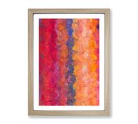 Gone To Heaven Abstract Framed Print for Living Room Bedroom Home Office Décor, Wall Art Picture Ready to Hang, Oak A4 Frame (34 x 25 cm)