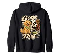 Gone To Pet The Dog Artwork Zip Hoodie
