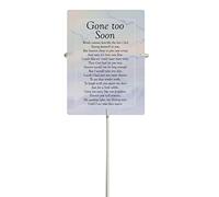Gone to soon Waterproof Graveside Memorial Card and Weatherproof 30cm Card Holder