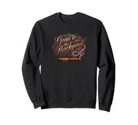 Gone to the Backyard Vintage Cigar Smoker and Whiskey Art Sweatshirt