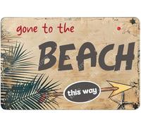 Gone to The Beach This Way Vintage Tin Sign Aluminum Sign Metal Signs for Beach 8x12 Inch
