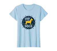 Gone to The Dogs: Playful Pet Lover Graphic T-Shirt, Women, Baby Blue, 3XL