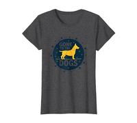 Gone to The Dogs: Playful Pet Lover Graphic T-Shirt, Women, Dark Heather Grey, M