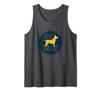Gone to The Dogs: Playful Pet Lover Graphic Tank Top, Men, Dark Heather Grey, L