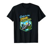 Gone to The Peak Back Soon Camping Mountain Badge T-Shirt