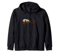 Gone Wild - Funny Bear Zip Hoodie