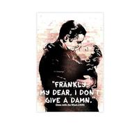 Gone With The Wind Quotes Vintage Poster Canvas Poster Wall Art Decor Print Picture Paintings for Living Room Bedroom Decoration 12x18inch(30x45cm)