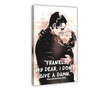 Gone With The Wind Quotes Vintage Poster Canvas Poster Wall Art Decor Print Picture Paintings for Living Room Bedroom Decoration 12x18inch(30x45cm)