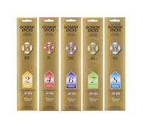 Gonesh - Classic Incense Sticks Variety Pack - Non-Toxic 10” Slow Burn Aromatic Sticks - No. 2, 4, 6, 7 and 8-5 Packs of 20