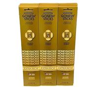 Gonesh Incense Sticks Extra Rich Collection: Honeysuckle 12 Pack (20 Sticks/Pack)