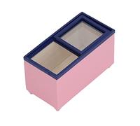 Gonetre 1/12 Dollhouse Refrigerator Horizontal Colourful Miniature Kitchen Fridge Cute Lifelike DIY Decoration Accessory Birch Wood 12 x 6 x 6.5cm (Pink)