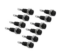 Gonetre 2mm Banana Jack Panel Socket, Extended Post Plug for Electronic Instruments (Black)