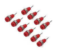Gonetre 2mm Banana Jack Panel Socket, Extended Post Plug for Electronic Instruments (Red)
