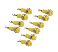 Gonetre 2mm Banana Jack Panel Socket, Extended Post Plug for Electronic Instruments (Yellow)