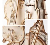 Gonetre 3D Wood Puzzle Model Kits DIY Wooden Musical Instrument Jigsaw Toy for Boys Girls Adults Puzzle Lovers Handmade Craft Birch Plywood Safe Educational Fun Assembly (TG411 cello)