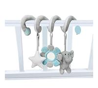 Gonetre Baby Activity Spiral Plush Toy Bright Colors Cute Animal Toys Visual Development Promote Color Perception Sensitivity Mobility for Stroller Crib Car Soft Plush (Gray)