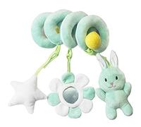 Gonetre Baby Activity Spiral Plush Toy Bright Colors Cute Animal Toys Visual Development Promote Color Perception Sensitivity Mobility for Stroller Crib Car Soft Plush (Green)