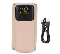 Gonetre Baby Bottle Warmer Portable Fast Milk Warmer with LCD Screen 6 Gears Temp Control 6000mAH Battery for Breastmilk Heating at Home Travel
