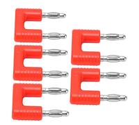 Gonetre Banana Dual Plug Connectors, 19mm Spacing Plated Brass Dual Tip Banana Plug (Red)
