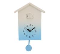 Gonetre Cuckoo Clock with Pendulum, Battery Operated Chiming Wall Clock for Study Office Living Room (Blue)