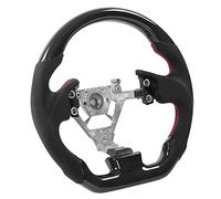 Gonetre Custom Carbon Fiber Steering Wheel Nappa Perforated Leather Flat Bottom D Type Racing Design Replacement for G35 2003 2007