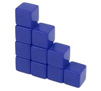 Gonetre Dice Set 30Pcs 16mm Six Sided Write On DIY Teaching Game Cubes for Classroom Home Math Learning Premium Plastic Small Size (Blue)