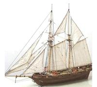 Gonetre DIY Wooden Sailboat Kits, DIY Model Wooden Ship Kit, Sailing Ship Woodcraft Construction Kit, Jigsaw Puzzles Classical Sailing Boats Scale Model for Home