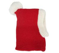 Gonetre Dog Winter Hat Red Pet Christmas Warm Knitted Hat Soft Woolen Yarn Cozy Comfortable Headgear for Small Medium Dogs Puppy Cats Holiday Party Family Photo (M)