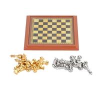 Gonetre Dollhouse Miniature International Chess Set Exquisite Alloy Chess Board Game Model for 1/12 Dollhouse Collection Display