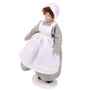 Gonetre Dollhouse Miniature Porcelain Doll Model Ornament Elegant Poseable Ceramic Chef Man Servant Dollhouse Accessories for 12 Scale Buildings (chef)