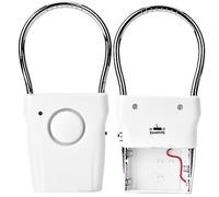 Gonetre Door Handle Alarm 120dB Super Loud Anti Theft Vibration Burglar Alert Home Security Device for House Office Hotel White ABS Plastic 61g