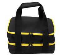 Gonetre Double Layer Tool Battery Organizer Bag for FlexVolt | Tear-resistant Oxford Cloth, 14 Removable Dividers, Fits 20V/60V 2.0-9.0Ah Batteries, Double Zipper Lid, Comfortable Handle