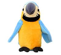 Gonetre Electric Talking Plush Toy Interactive Repeats What You Say Shakes Body Wings Fun Kids Children Baby Family Friends Soft Plush Material 12x11x22cm (Yellow Blue)