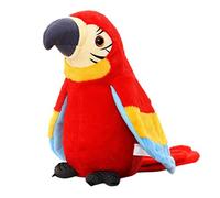 Gonetre Electric Talking Plush Toy Interactive Repeats What You Say Shakes Body Wings Fun Kids Children Baby Family Friends Soft Plush Material 12x11x22cm (Red)