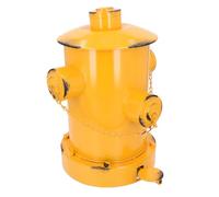 Gonetre Fire Hydrant Trash Can Vintage Industrial Style Iron Waste Bin Decorative Garbage Can for Home Garden Kitchen Office Durable Metal Trash 32x30.5x40cm (Yellow)