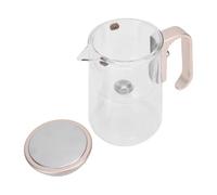 Gonetre Glass Tea Pot 800ml Premium Magnetic Water Separation Teapot with Strainer for Home Restaurant Champagne Gold Heat Proof Glass Aluminum Alloy Handle